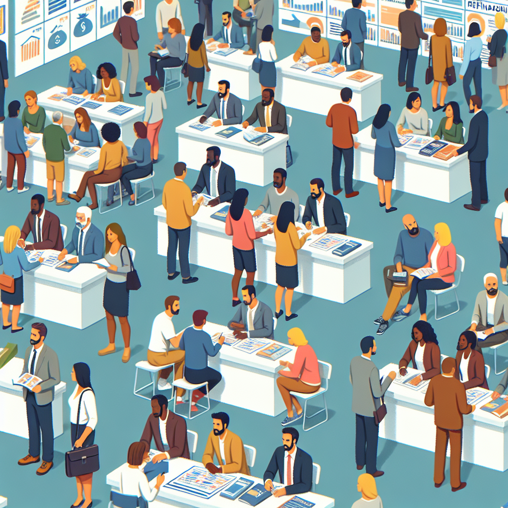 illustration of consumers considering loans and refinancing options